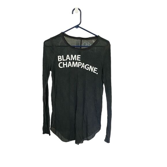 CHASER NEW BLAME CHAMPAGNE long sleeve ultra soft tee medium $68 revolve - Picture 3 of 6